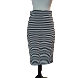 Banana Republic Classic Black and White Striped Skirt